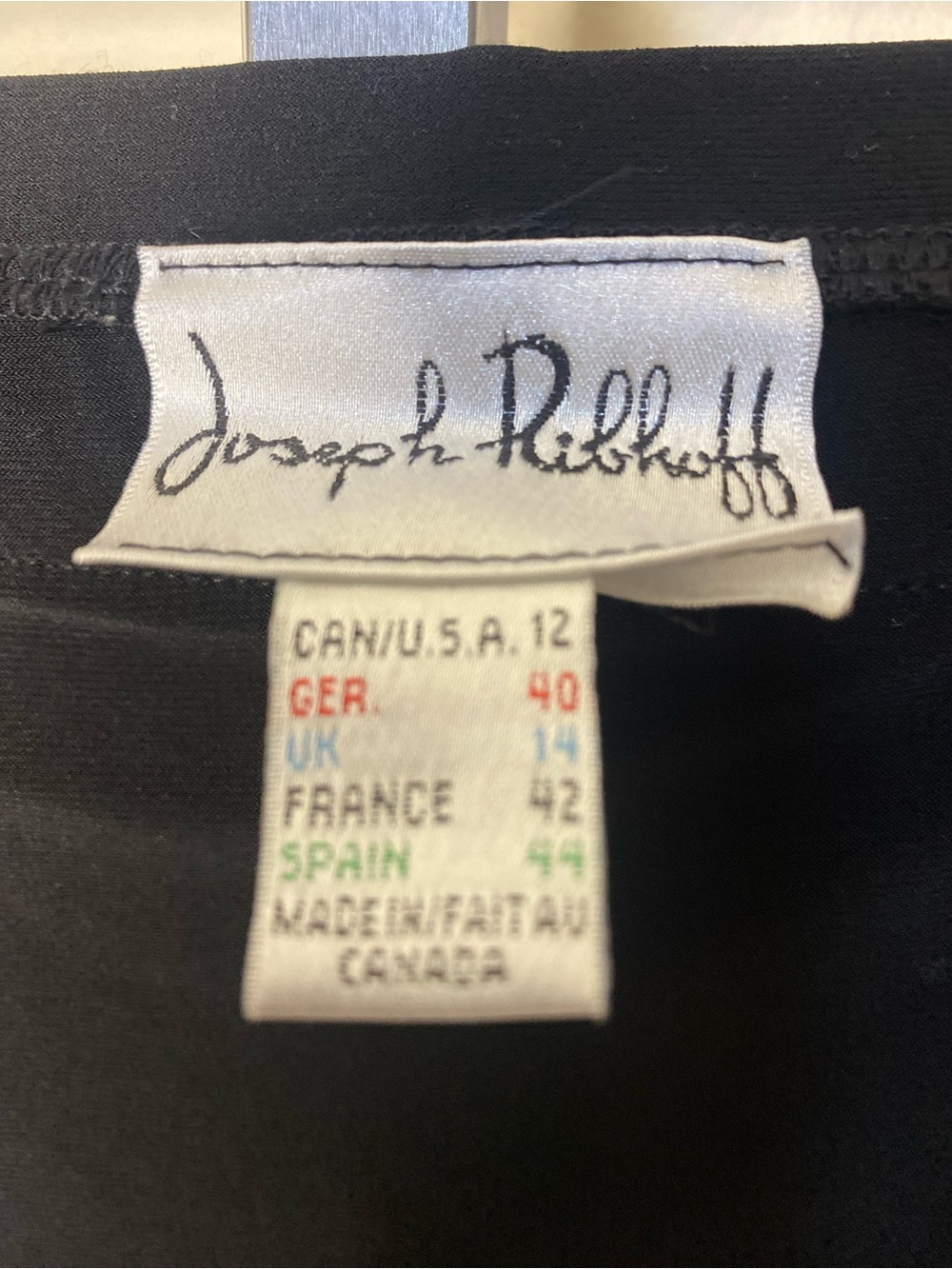 Joseph Ribkoff Black Godet Flare Skirt Size 12 Made in Canada - Picture 2 of 5